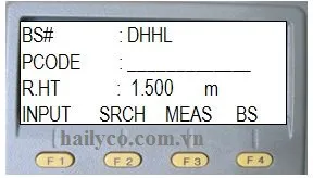 Màn hình xác nhận nhập góc định hướng hoàn tất trên máy Topcon