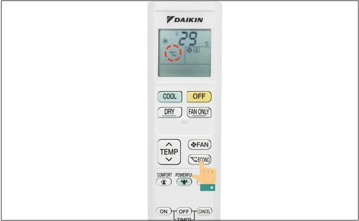 Chế độ Econo giúp máy lạnh Daikin hoạt động êm ái và tiết kiệm điện, tối ưu cách sử dụng máy lạnh Daikin