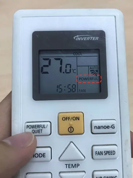Chế độ Powerful làm lạnh nhanh chóng căn phòng