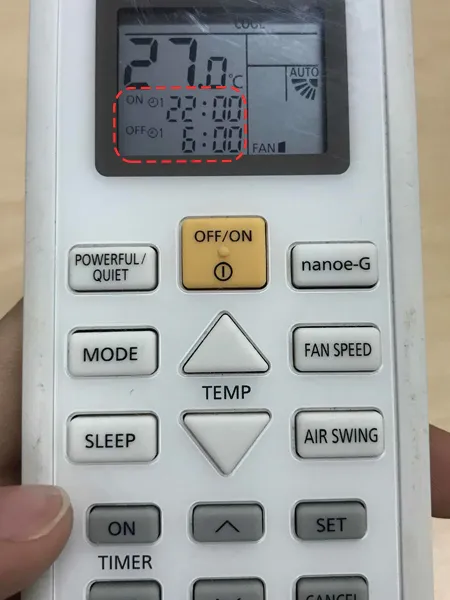 Thiết lập hẹn giờ bật/tắt trên máy lạnh Panasonic