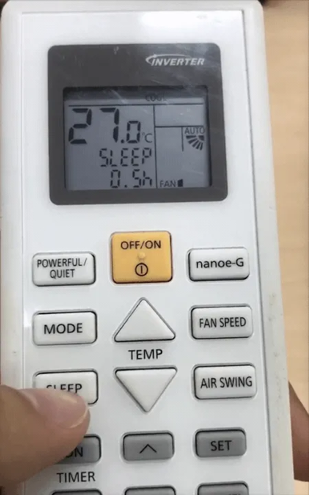 Kích hoạt chế độ ngủ dễ chịu trên máy lạnh Panasonic