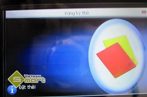 Quá trình đăng ký thẻ chấm công trên thiết bị Ronald Jack