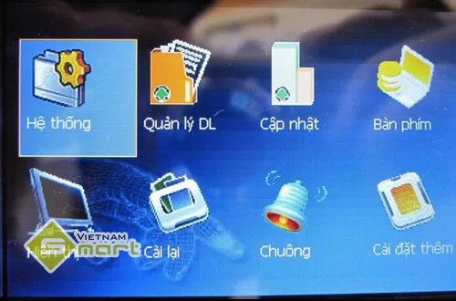 Chọn hệ thống để thay đổi định dạng ngày, tháng, giờ trên máy chấm công