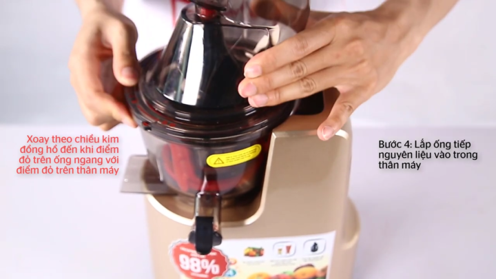 Lắp đặt ống tiếp nguyên liệu