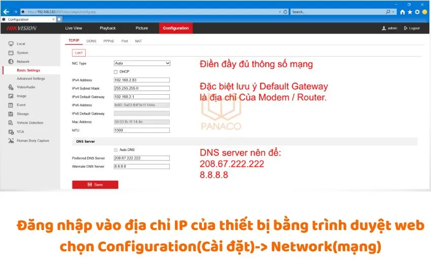 Cấu hình tên miền trên thiết bị mạng