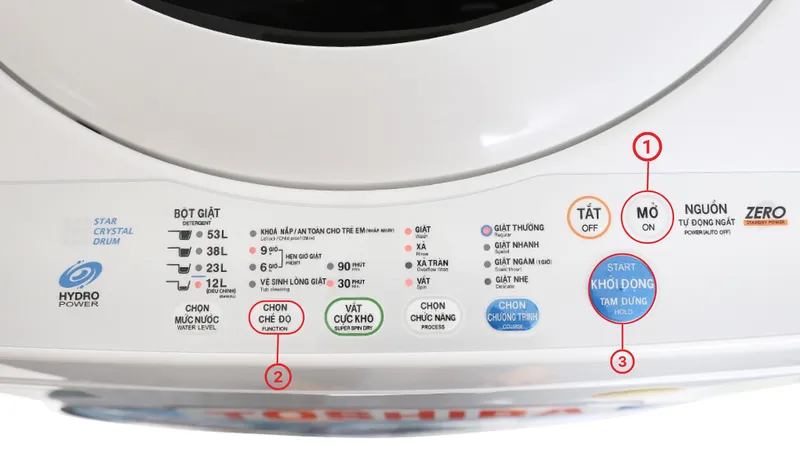 Chế độ vệ sinh lồng giặt định kỳ của máy giặt Toshiba AW-A800SV giúp duy trì hiệu suất và tuổi thọ