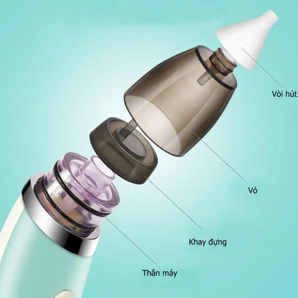 Hình ảnh lắp đầu hút vào thân máy hút mũi Little Bees