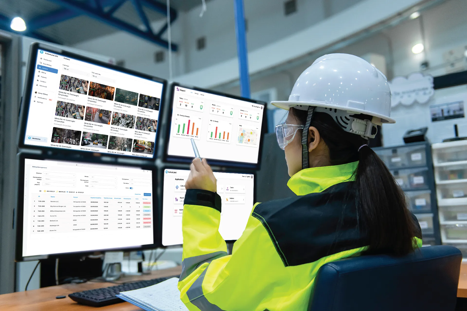 Giao diện phần mềm giám sát và lắp đặt quan trắc tự động iLotusLand