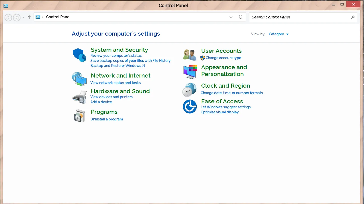 Chọn cửa sổ Hardware and Sound
