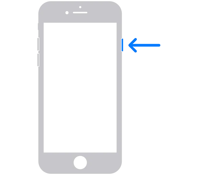 Hướng dẫn cách mở máy iPhone 6s bằng nút sườn: minh họa nút tắt/bật nguồn trên iPhone 6s