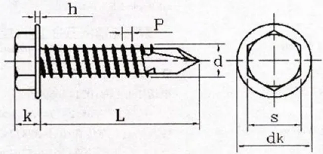 kích thước vít bắn tôn chi tiết