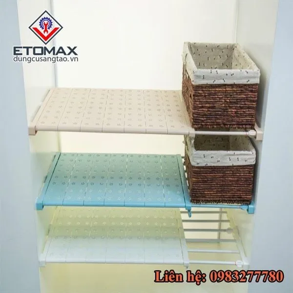 Kệ đa năng chia ngăn không cần khoan bắt vít lắp đặt ở góc