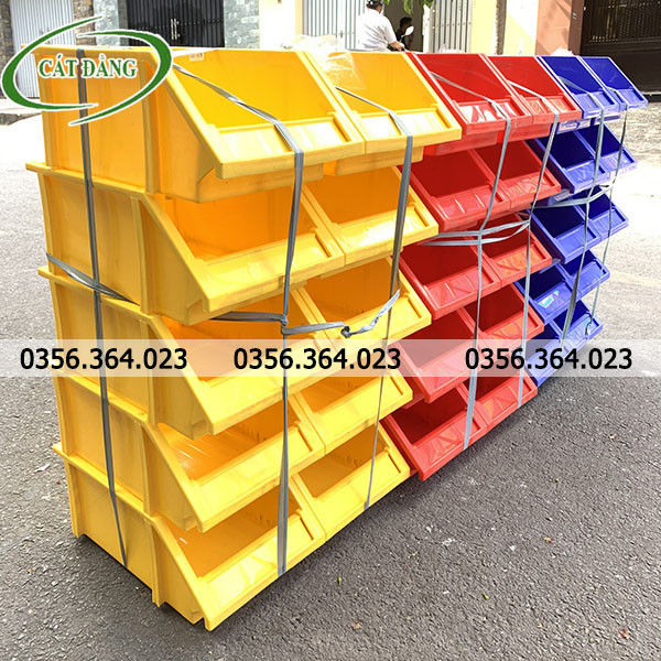 Mô hình hộp đựng ốc vít linh kiện xếp chồng tiện lợi cho kho bãi