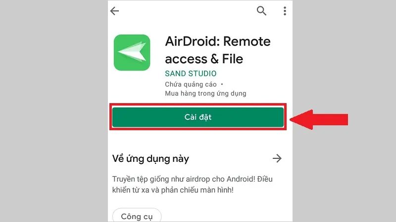 Cài đặt ứng dụng AirDroid trên điện thoại OPPO