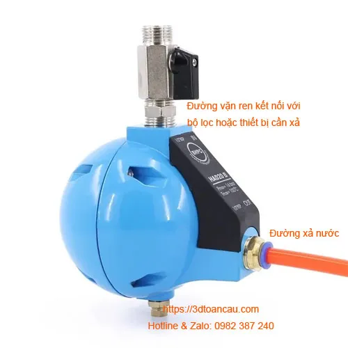 Hướng dẫn kết nối ống thoát nước với van khí tự động HAD20B