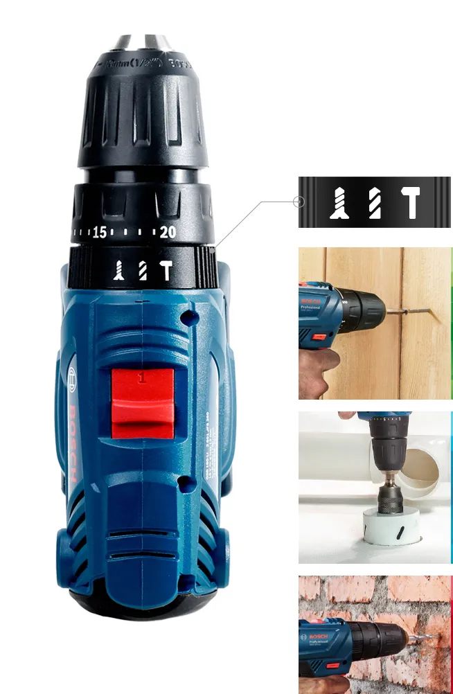 Máy khoan vặn vít dùng Pin Bosch GSB 180-LI với vòng điều chỉnh momen xoắn