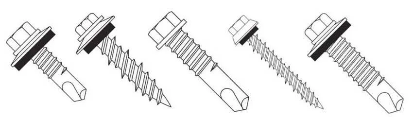 Bảng kích thước tiêu chuẩn của vít bắn tôn