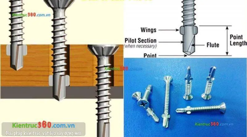 Vít tự khoan mạ kẽm chuyên dụng cho tấm cemboard