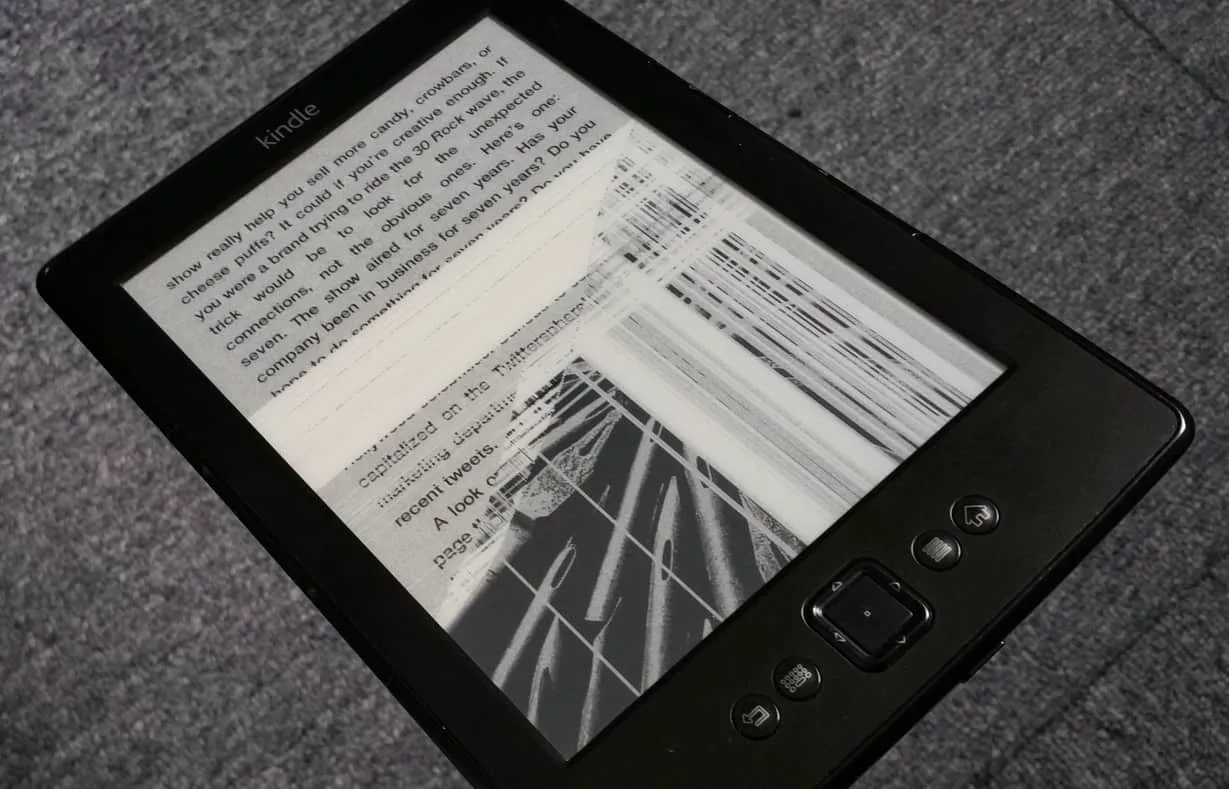 màn hình máy đọc sách kindle bị lỗi