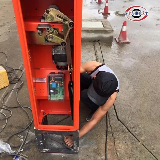 Lắp đặt barie tự động vào vị trí