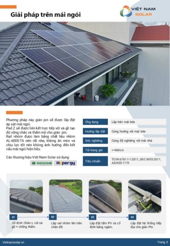 Lắp đặt giàn pin mặt trời trên mái tôn, một phần quan trọng của hướng dẫn tự lắp pin mặt trời.