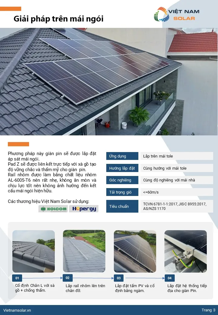 Hệ thống điện mặt trời áp mái dân dụng tự lắp đặt pin năng lượng mặt trời