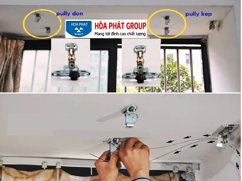 Các bước lắp đặt giàn phơi thông minh Hòa Phát