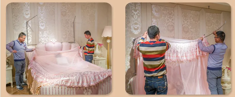 Hướng dẫn chi tiết cách luồn vải màn vào khung màn không khoan tường đã được lắp đặt