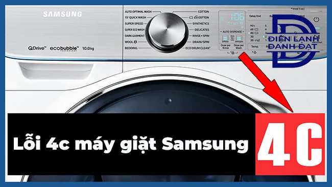 allintitle:Cách Sửa Máy Giặt Cửa Ngang: Màn hình hiển thị lỗi 4C trên máy giặt Samsung báo hiệu vấn đề cấp nước