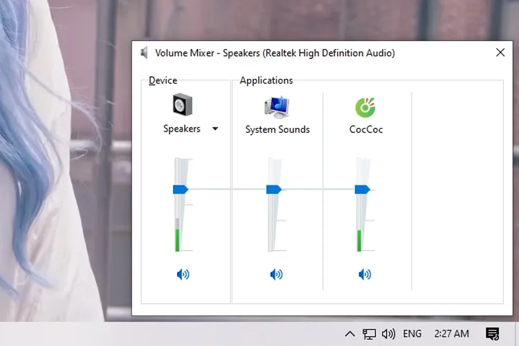Kiểm tra biểu tượng âm lượng và thanh trượt trên Windows 10 để khắc phục lỗi mất âm thanh