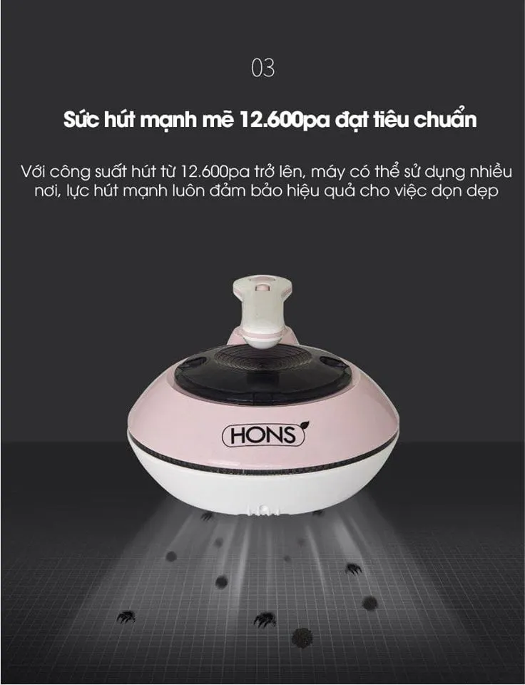 Lực hút mạnh mẽ loại bỏ bụi mịn và vi khuẩn với máy Hons 2100