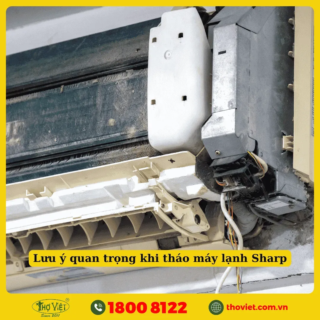 Các lưu ý quan trọng cần ghi nhớ khi tháo máy lạnh Sharp