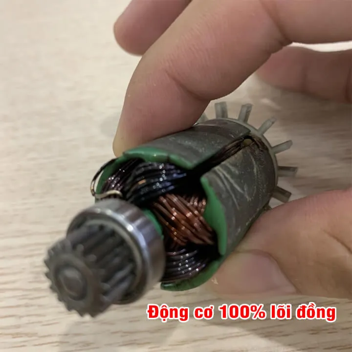 Động cơ lõi đồng 100% của máy bắn vít pin Dewalt, đảm bảo hiệu suất và độ bền