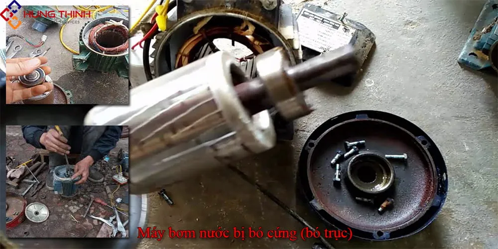 Sự cố máy bơm bị bó cứng trục