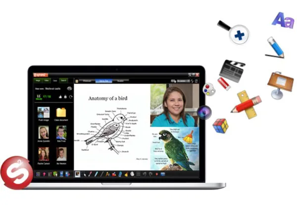 Máy chiếu vật thể Avervision F50-8M đang được sử dụng để chiếu tài liệu