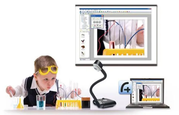 Hình ảnh so sánh giữa máy chiếu vật thể và máy chiếu kỹ thuật số