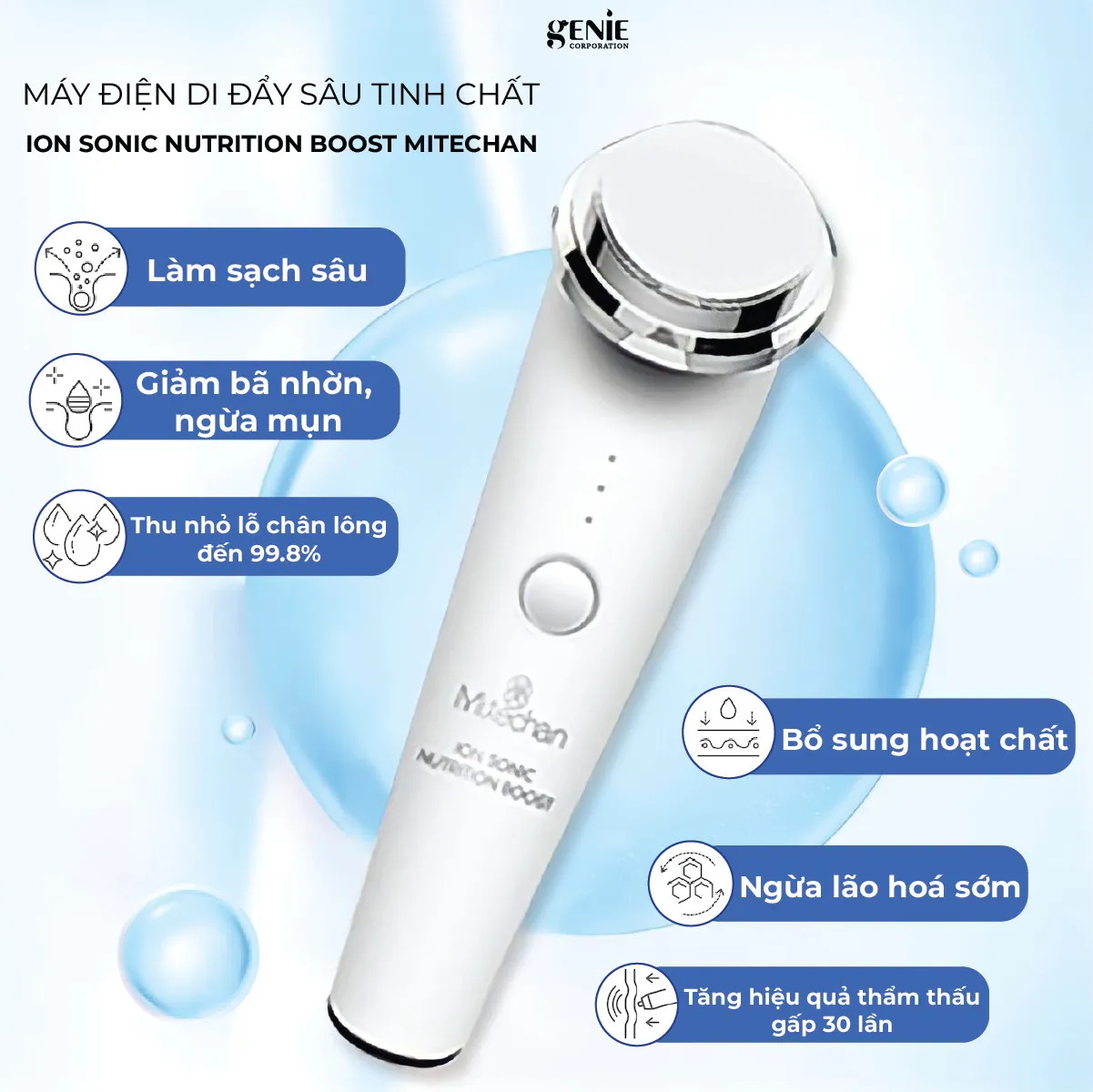 Học cách sử dụng máy điện di genie đúng cách để có làn da đẹp