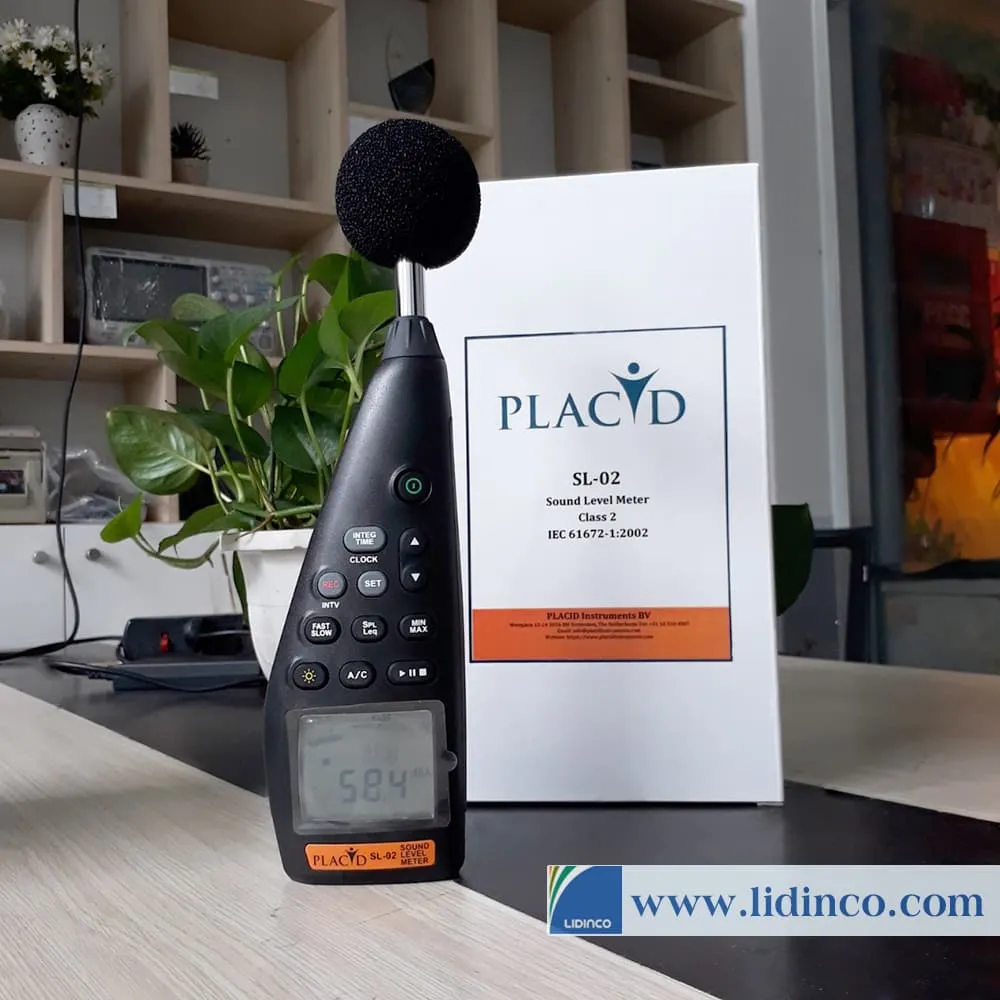 Máy đo độ ồn PLACID SL-02 Class 2 với chức năng ghi dữ liệu