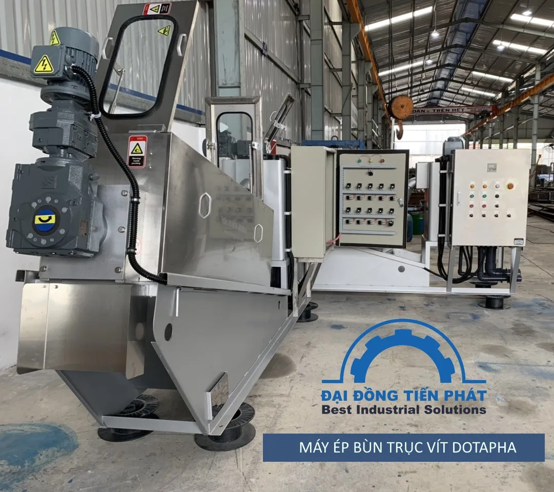 Cấu tạo cơ bản của máy ép trục vít cho xử lý bùn thải công nghiệp