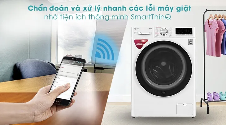 Sử dụng tính năng Smart Diagnosis trên máy giặt LG để chẩn đoán lỗi