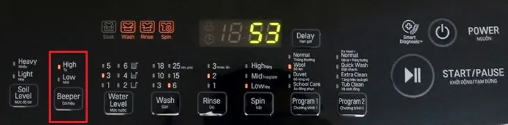 Kích hoạt chế độ Beeper trên máy giặt LG để nhận thông báo khi giặt xong