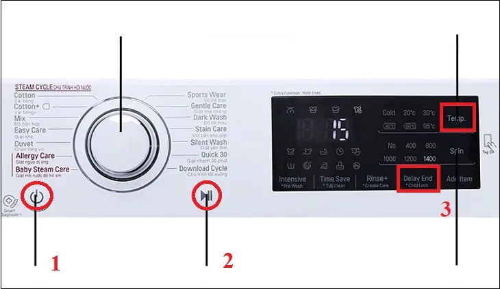 Hướng dẫn bật/tắt âm thanh thông báo trên máy giặt LG cửa ngang