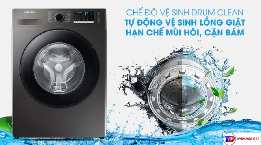 Máy giặt Samsung Inverter với tính năng tự vệ sinh lồng giặt, đảm bảo vệ sinh tối ưu