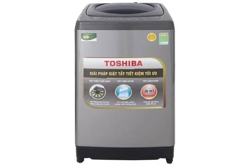 Máy giặt Toshiba 9kg AW H1000GV cửa trên với thiết kế hiện đại và bảng điều khiển song ngữ