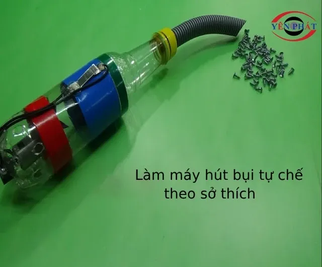 máy hút bụi tự chế từ chai nhựa