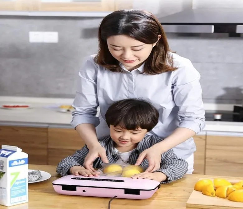 Bảng điều khiển và quy trình từng bước minh họa cách sử dụng máy hút chân không Fumadun đúng cách