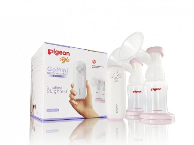 Máy hút sữa điện đôi Pigeon giúp mẹ tiết kiệm thời gian