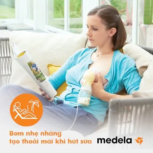 Máy hút sữa Medela Swing hoạt động êm ái, không gây tiếng ồn