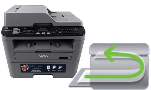 Hình ảnh máy in đa năng Brother MFC-L2701D minh họa tình trạng kẹt giấy phổ biến