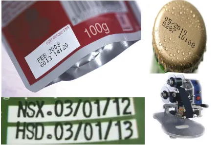 Máy dập date dập tay nhỏ gọn hỗ trợ in hạn sử dụng sản phẩm